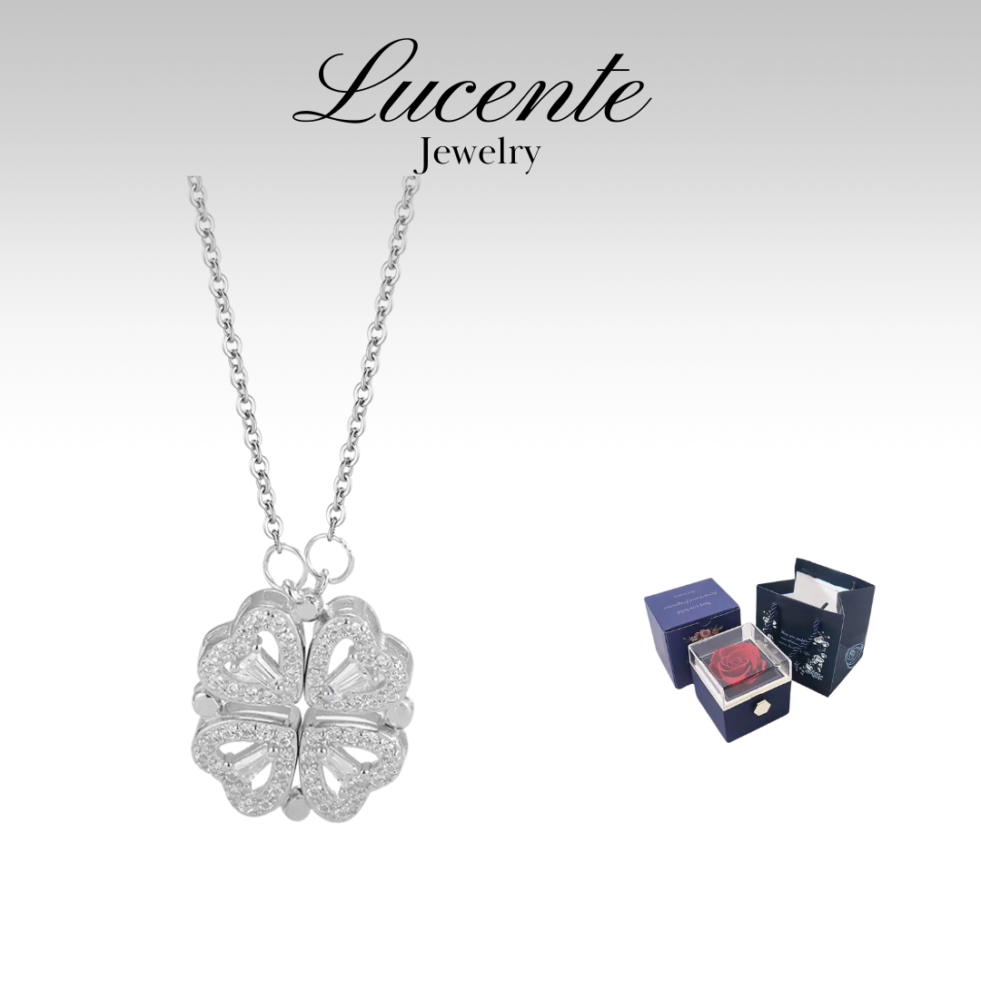 Sterling Silver S925 HeartClover Duo-Wear Necklace®
