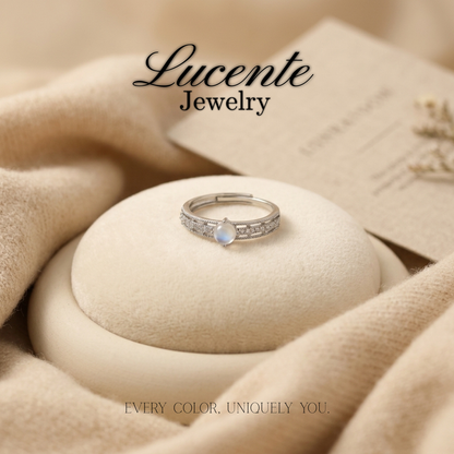 Celestial Moonstone Dainty Ring