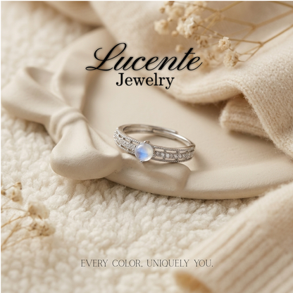 Celestial Moonstone Dainty Ring