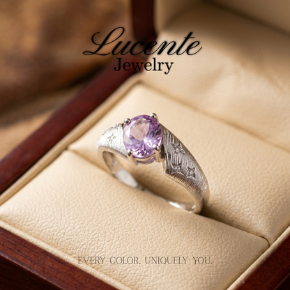 Artisan Lavender Amethyst Crystal Ring