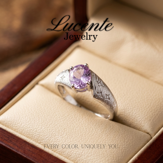 Artisan Lavender Amethyst Crystal Ring