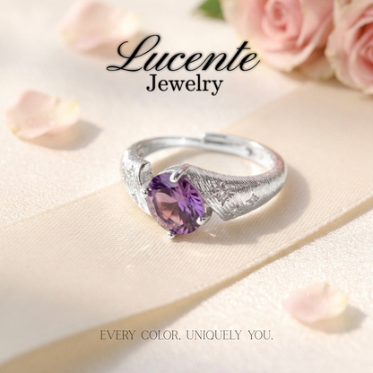 Artisan Lavender Amethyst Crystal Ring