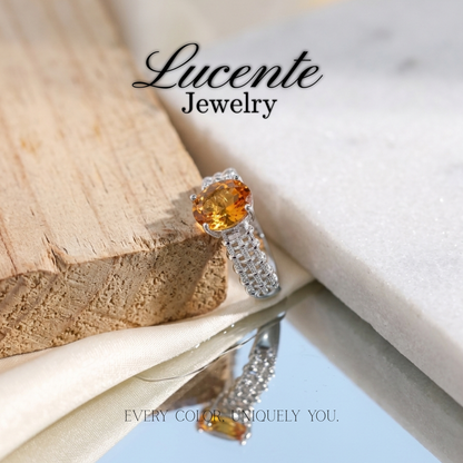 Artisan Oval Yellow Gemstone Ring