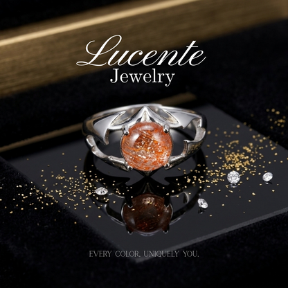 Charming Gothic Arusha Sunstone Dragon Wing Ring