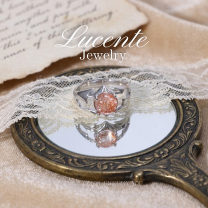 Charming Gothic Arusha Sunstone Dragon Wing Ring